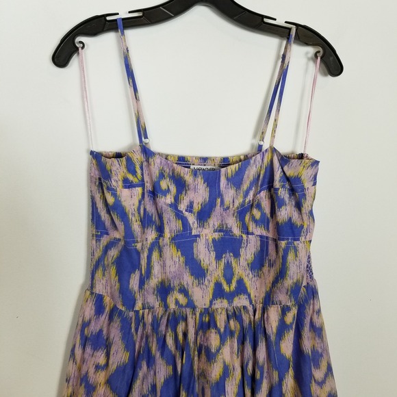Maria Cher Moreno Maive Printed Midi Dress Women Sz S Blue Summer Boho Beach - Picture 3 of 11
